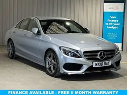 Silver Used 2018 Mercedes C220 AMG line Sedan | £16,985 (Fair price)