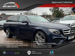 Blue Used 2018 Mercedes E220 AMG Line Premium Estate | £15,499 (Fair price)