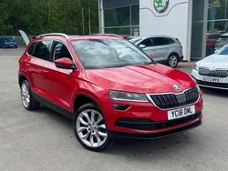 Velvet red metallic Used 2018 Skoda Karoq SUV | £15,995 (Fair price)