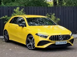 Yellow Used 2024 Mercedes A35 AMG Executive Hatchback | £35,998 (A bit pricey)