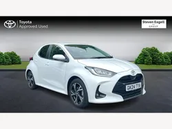 White Used 2024 Toyota Yaris Hybrid Design Hatchback | £18,054 (Fair price)