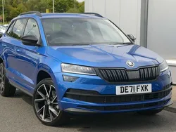 Blue Used 2021 Skoda Karoq SportLine SUV | £21,495 (Fair price)