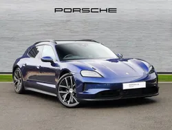 Gentian blue metallic New 2024 Porsche Taycan Sport Turismo Sedan | £74,000 (Good price)