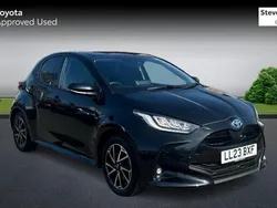 Black Used 2023 Toyota Yaris Hybrid Design Hatchback | £17,137 (Fair price)