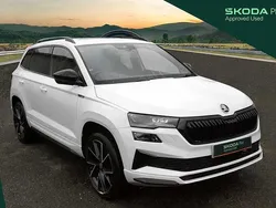 Moon white metallic Used 2023 Skoda Karoq SportLine SUV | £26,995 (Fair price)