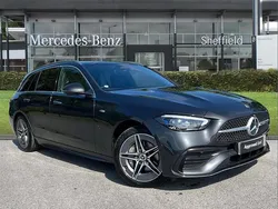 Grey Used 2025 Mercedes C300e AMG Line Premium Estate | £43,228 (A bit pricey)