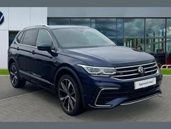 Atlantic blue metallic Used 2024 VW Tiguan Allspace R-line SUV | £36,516 (A bit pricey)