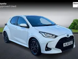 White Used 2022 Toyota Yaris Hybrid Design Hatchback | £16,256 (Fair price)