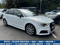 White Used 2018 Audi A3 Sportback Black Edition Hatchback | £14,695 (Fair price)