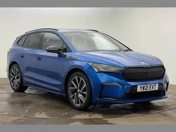 Race blue metallic Used 2021 Skoda Enyaq iV SportLine SUV | £22,900 (Fair price)