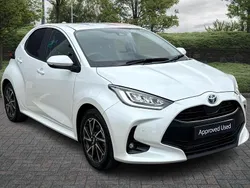 White Used 2022 Toyota Yaris Hybrid Design Hatchback | £17,461 (Fair price)