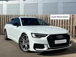Glacier white metallic Used 2021 Audi A6 Black Edition Estate | £27,899 (Expensive)