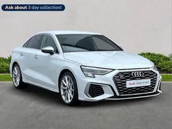 White Used 2021 Audi S3 Comfort Sedan | £29,538 (Fair price)