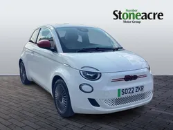 White Used 2022 Fiat 500e Red Hatchback | £10,863 (Fair price)