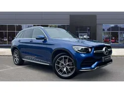 Blue Used 2022 Mercedes GLC300e AMG Line Premium Plus SUV | £38,529 (Fair price)