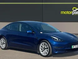 Blue Used 2022 Tesla Model 3 Long Range Sedan | £21,995 (Fair price)