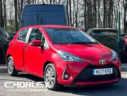 Red Used 2017 Toyota Yaris Hatchback | £11,515 (Fair price)