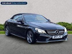 Black Used 2017 Mercedes C250 AMG line Cabriolet | £14,199 (Fair price)