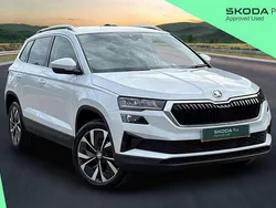 Moon white metallic Used 2024 Skoda Karoq SE L SUV | £21,550 (Fair price)