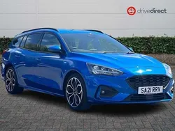 Blue Used 2021 Ford Focus ST-Line X Estate | £14,549 (Fair price)