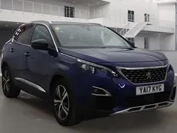 Blue Used 2017 Peugeot 3008 GT-line Hatchback | £9,895 (Fair price)