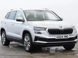 Brilliant silver metallic Used 2024 Skoda Karoq SE L SUV | £21,382 (Fair price)