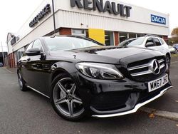 Black Used 2017 Mercedes C200 AMG line Sedan | £15,495 (Fair price)