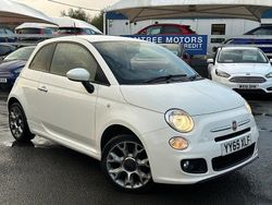 White Used 2015 Fiat 500S S Hatchback | £4,599 (Fair price)