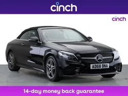 Black Used 2019 Mercedes C180 AMG line Cabriolet | £17,899 (Fair price)