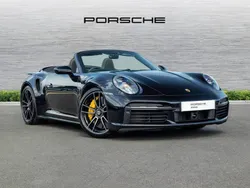 Jet black metallic Used 2023 Porsche 911 Turbo S Cabriolet | £167,245 (Fair price)