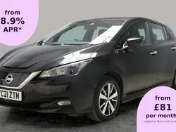 Black Used 2021 Nissan Leaf Acenta Hatchback | £7,261 (Good price)