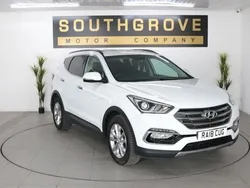White Used 2018 Hyundai Santa Fe Premium SUV | £12,989 (Super price)