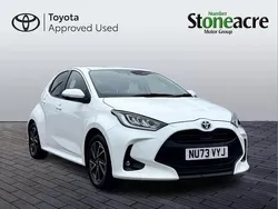 White Used 2023 Toyota Yaris Hybrid Design Hatchback | £18,500 (Fair price)