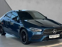 Blue Used 2023 Mercedes CLA250e AMG Line Premium Plus Sedan | £32,886 (A bit pricey)