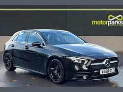 Mythos black metallic Used 2018 Mercedes A180 AMG line Hatchback | £14,250 (Fair price)