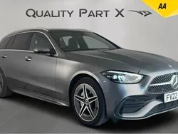 Grey Used 2022 Mercedes C300e AMG line Estate | £23,500 (Super price)