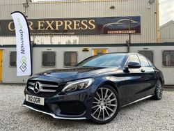 Blue Used 2015 Mercedes C220 AMG Line Premium Sedan | £13,099 (A bit pricey)