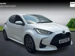 White Used 2022 Toyota Yaris Hybrid Design Hatchback | £16,593 (Fair price)