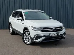 White Used 2024 VW Tiguan Allspace Life SUV | £29,498 (Fair price)