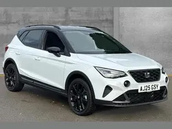 Metallic glacial white with black roof New 2025 Seat Arona Black Edition SUV | £22,390 (Fair price)