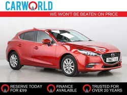 Red Used 2017 Mazda 3 Hatchback | £8,396 (Fair price)