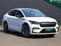 Moon white metallic Used 2025 Skoda Enyaq iV SportlinePlus SUV | £32,495 (Good price)