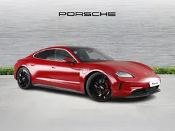 Carmine red Used 2025 Porsche Taycan Performance Package Sedan | £99,900
