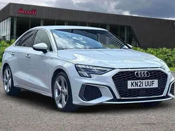 White Used 2021 Audi A3 S-Line Sedan | £21,990 (Fair price)