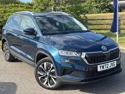 Petrol blue metallic Used 2022 Skoda Karoq SE L SUV | £23,495 (Fair price)