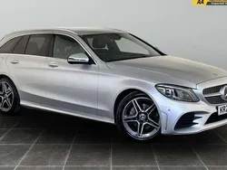 Silver Used 2019 Mercedes C200 AMG line Estate | £16,895 (Fair price)