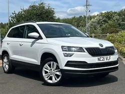 Moon white metallic Used 2021 Skoda Karoq SE Drive SUV | £13,995