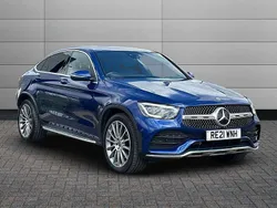 Blue Used 2021 Mercedes GLC300e AMG Line Premium Coupe | £30,495 (Fair price)