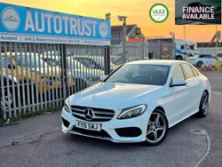 White Used 2015 Mercedes C220 AMG line Sedan | £11,495 (Fair price)