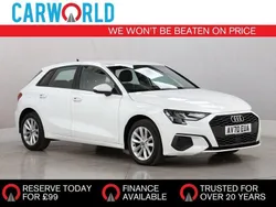 White Used 2020 Audi A3 Sportback Comfort Hatchback | £10,640 (Fair price)